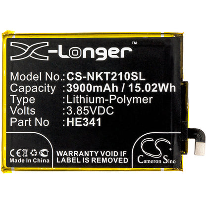 Replacement Battery for Nokia  2.1 – Mobile, SmartPhone – 3900mAh / 15.02Wh / 3.85V