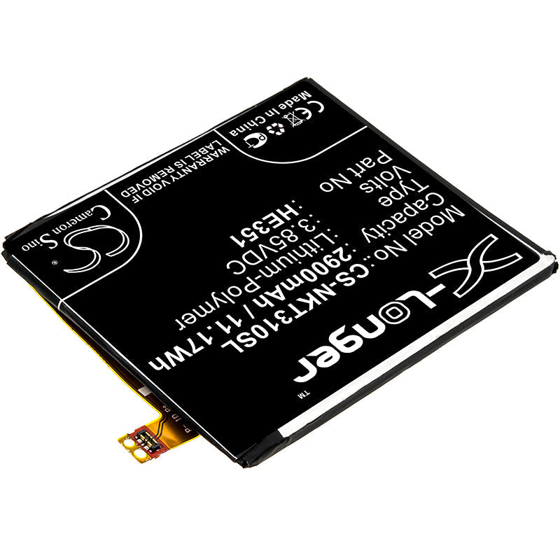 Replacement Battery for Nokia  3.1 – Mobile, SmartPhone – 2900mAh / 11.17Wh / 3.85V