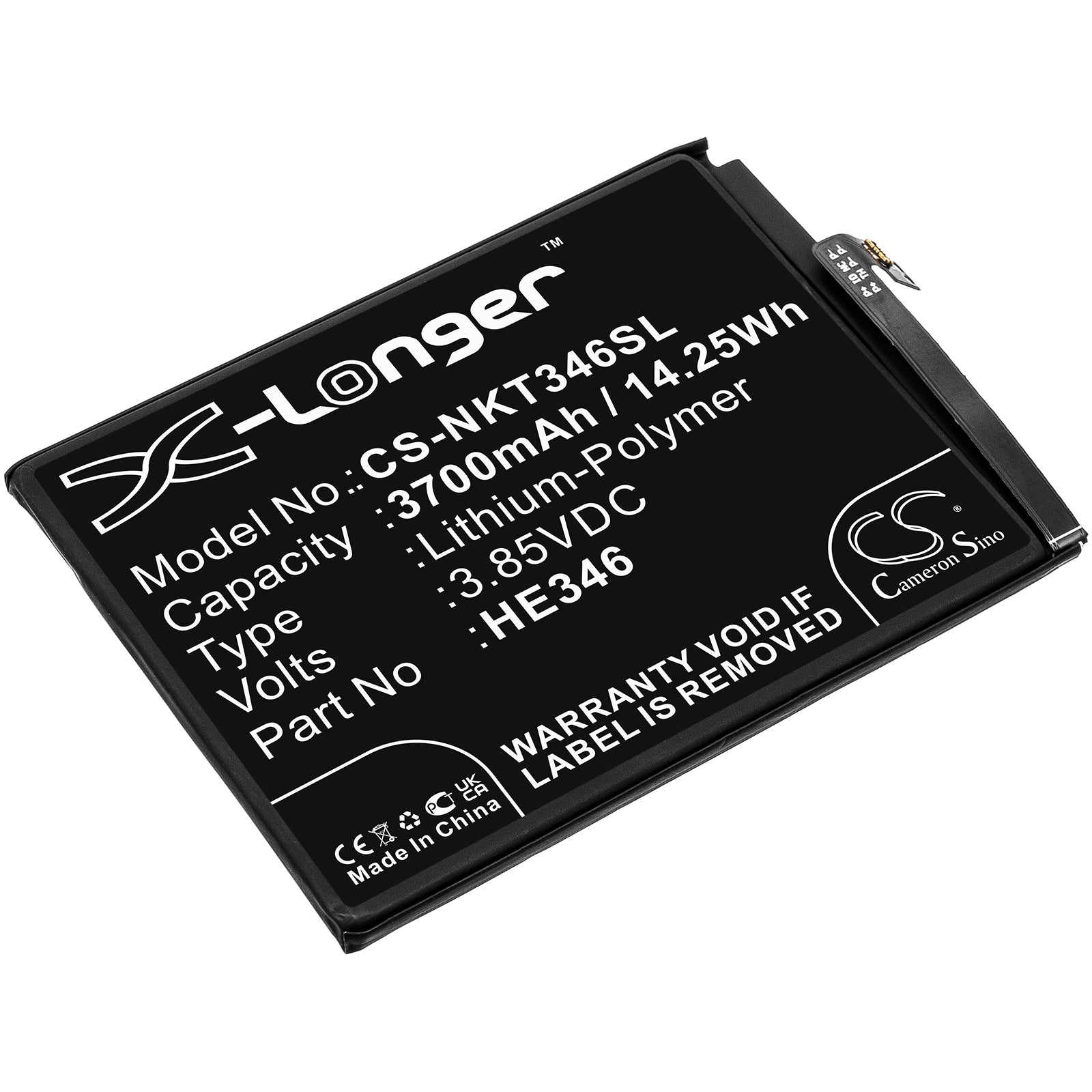 Replacement Battery for Nokia 7 Plus – Mobile, SmartPhone – 3700mAh / 3.85V - image 1