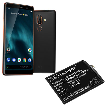 Replacement Battery for Nokia  7 Plus – Mobile, SmartPhone – 3700mAh / 14.25Wh / 3.85V
