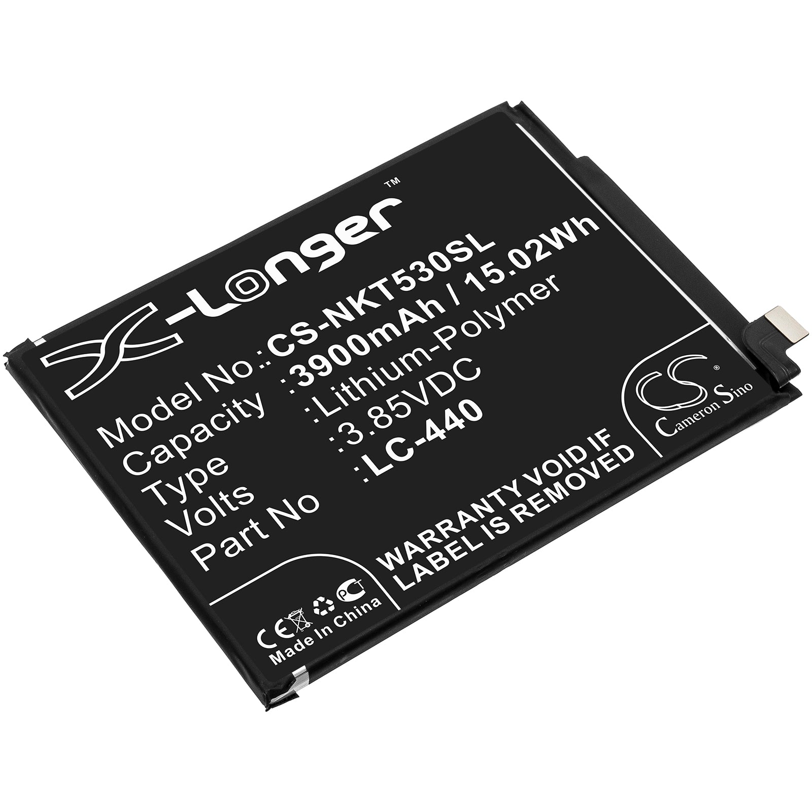 Replacement Battery for Nokia 5.3 – Mobile, SmartPhone – 3900mAh / 3.85V - image 1
