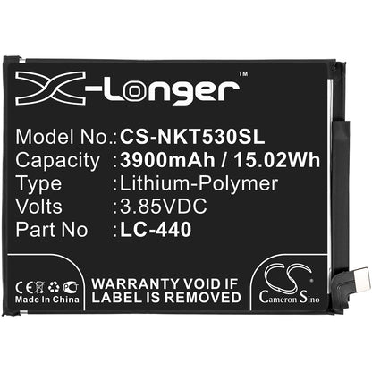 Replacement Battery for Nokia  Nokia 5.3 – Mobile, SmartPhone – 3900mAh / 15.02Wh / 3.85V