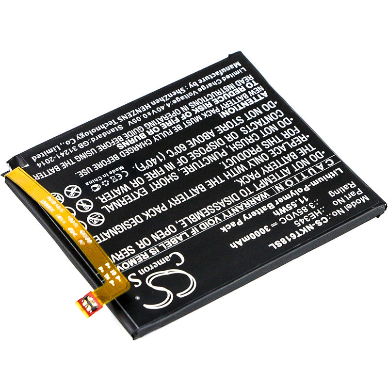 Replacement Battery for Nokia  6 2018 – Mobile, SmartPhone – 3000mAh / 11.55Wh / 3.85V