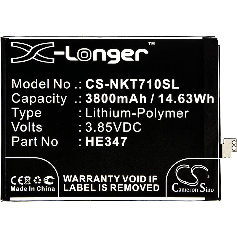 Replacement Battery for Nokia 7 Plus – Mobile, SmartPhone – 3800mAh / 3.85V - image 3