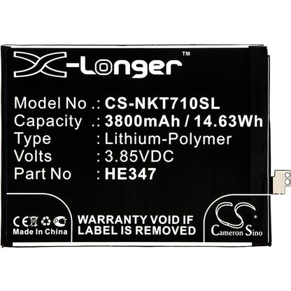Replacement Battery for Nokia 7 Plus – Mobile, SmartPhone – 3800mAh / 3.85V - image 3