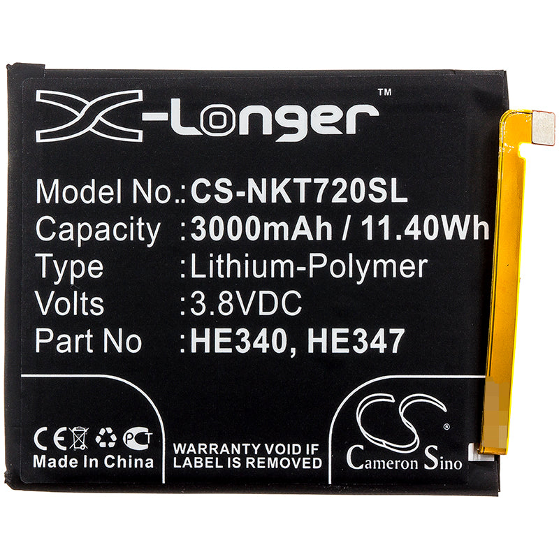 Replacement Battery for Nokia  7.1 – Mobile, SmartPhone – 3000mAh / 11.40Wh / 3.8V