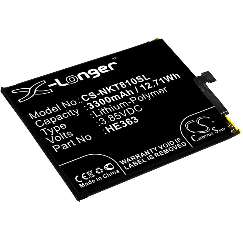Replacement Battery for Nokia 8.1 – Mobile, SmartPhone – 3300mAh / 3.85V - image 1