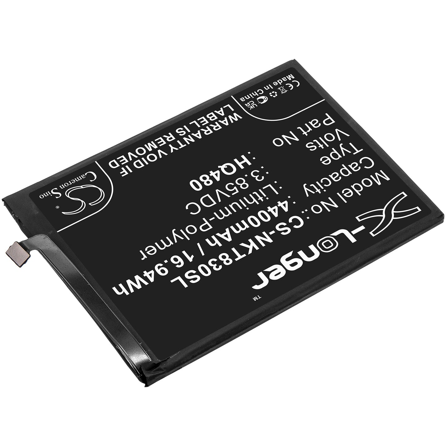 Replacement Battery for Nokia  8 V 5G – Mobile, SmartPhone – 4400mAh / 16.94Wh / 3.85V