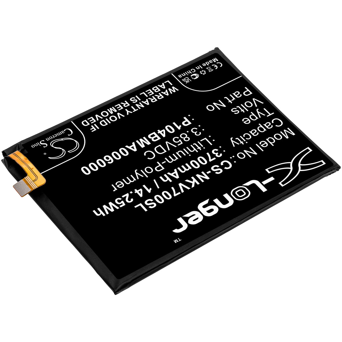 Replacement Battery for Nokia TA-1322 – Mobile, SmartPhone – 3700mAh / 3.85V