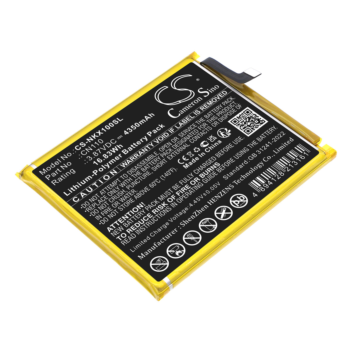 Replacement Battery for Nokia CX10 – Mobile, SmartPhone – 4350mAh / 3.87V