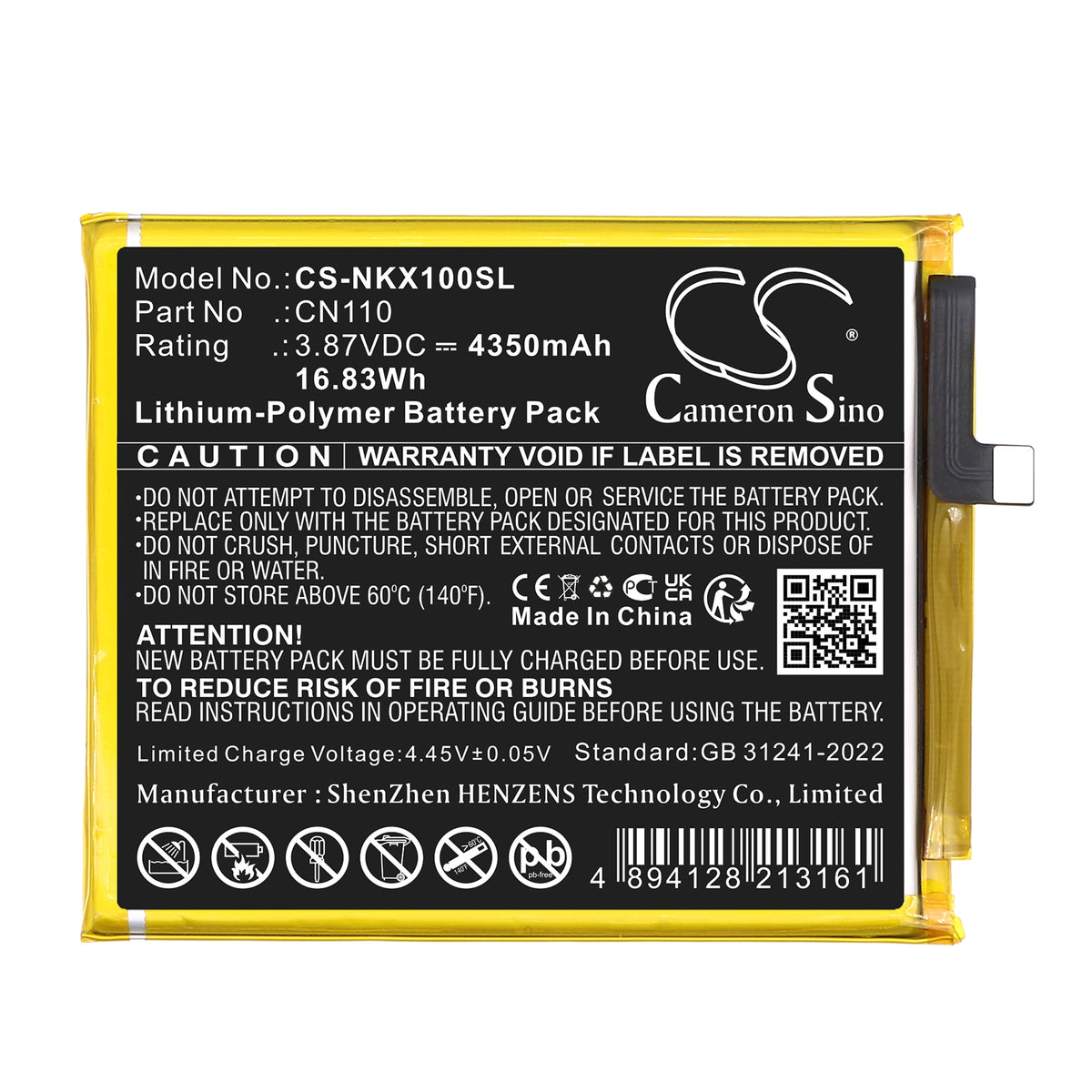 Replacement Battery for Nokia CX10 – Mobile, SmartPhone – 4350mAh / 3.87V