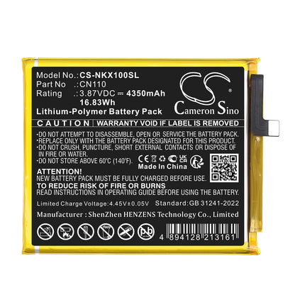 Replacement Battery for Nokia CX10 – Mobile, SmartPhone – 4350mAh / 3.87V