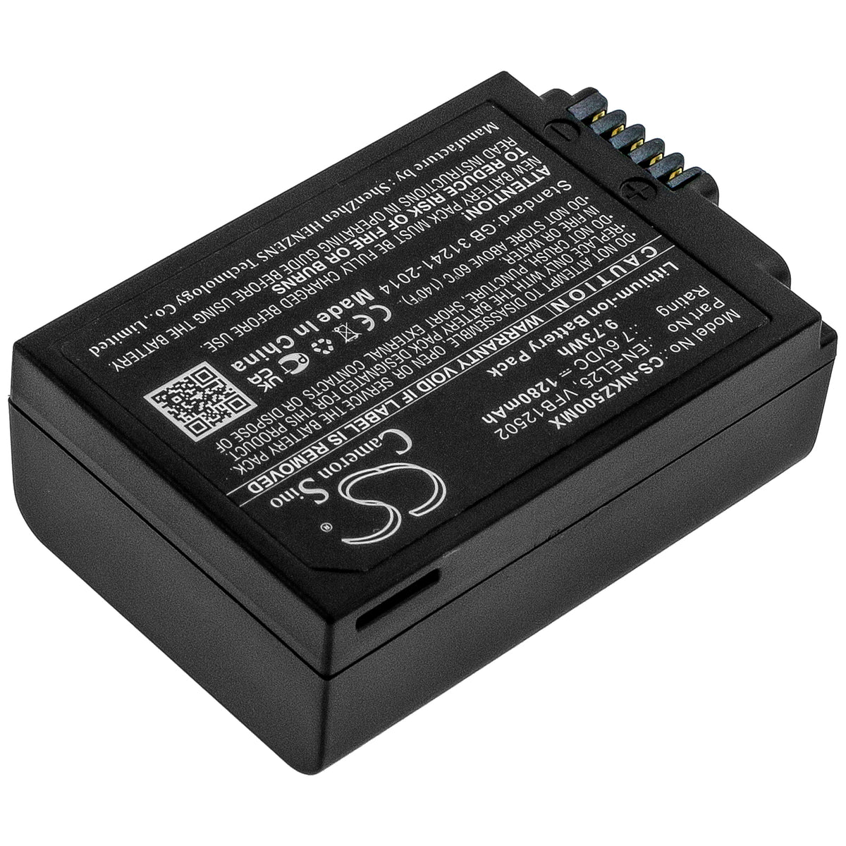 Replacement Battery for NiKon Z50 – Camera – 1280mAh / 7.6V