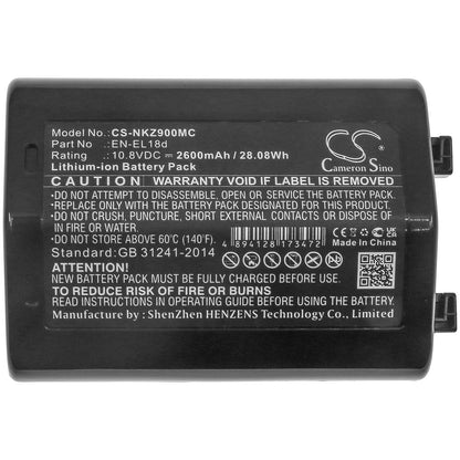 Replacement Battery for NiKon D6 – Camera – 2600mAh / 10.8V