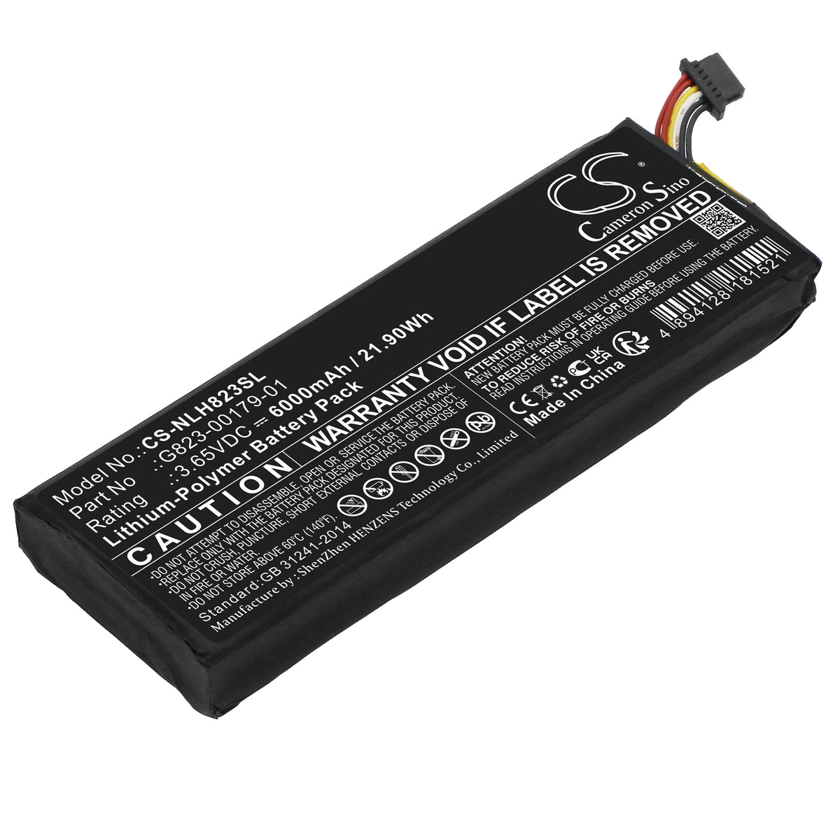 Replacement Battery for Nest Doorbell – Home Security Camera – 6000mAh / 3.65V
