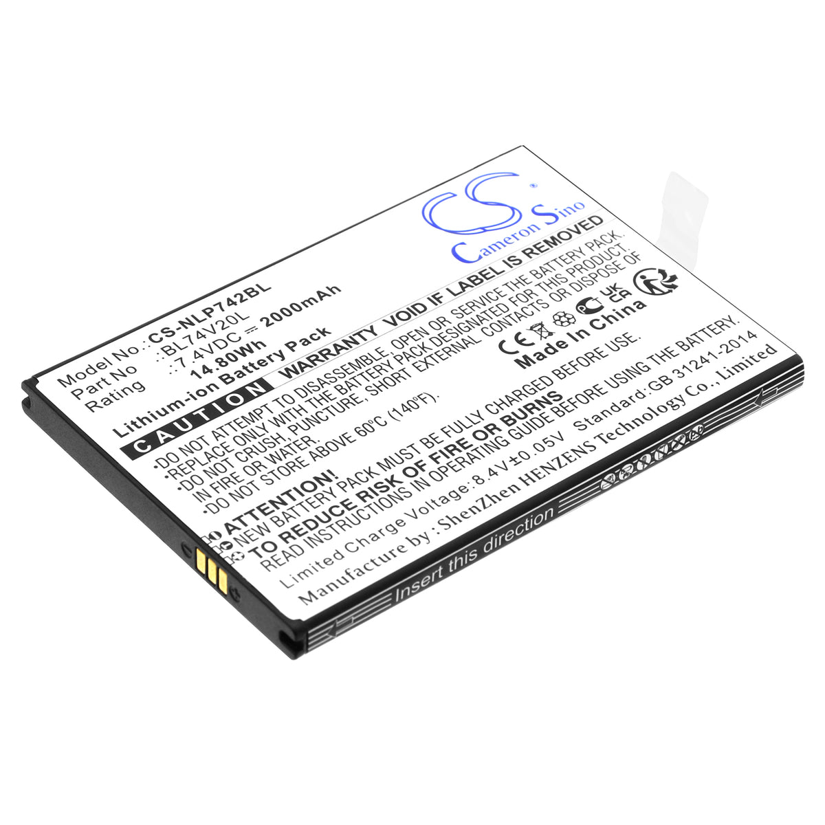 Replacement Battery for Newland N900 – Payment Terminal – 2000mAh / 7.4V