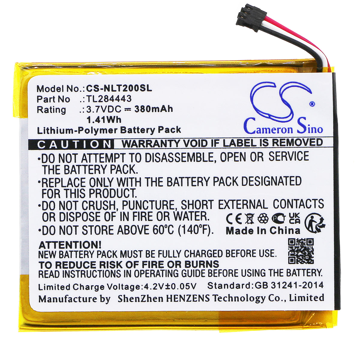 Replacement Battery for Nest A0013 – Smart Home – 380mAh / 3.7V
