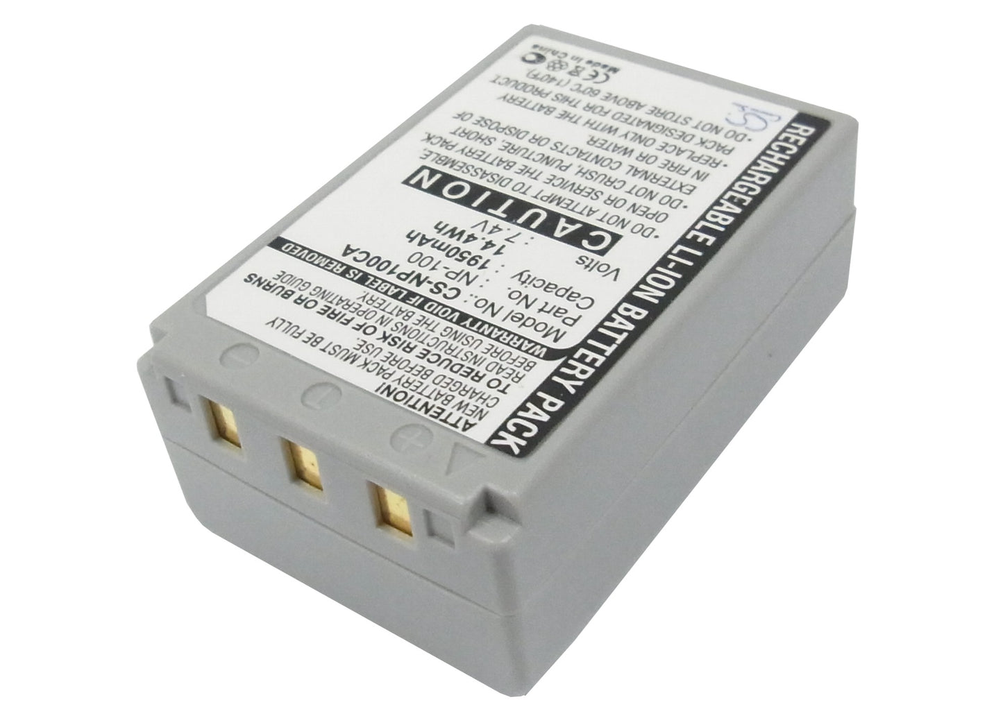 Replacement Battery for Casio Exilim Pro EX-F1 – Camera – 1950mAh / 7.4V - image 2