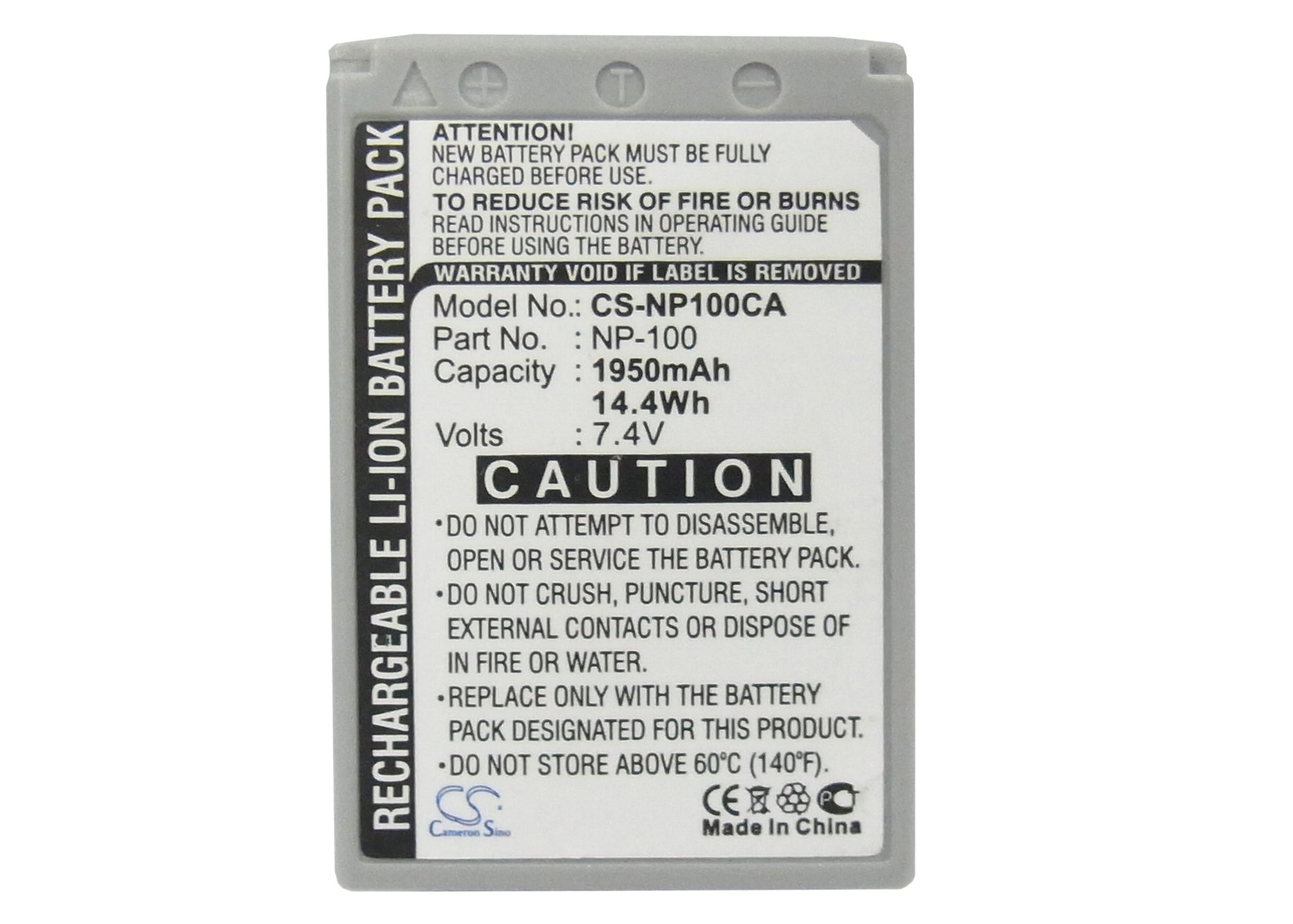 Replacement Battery for Casio Exilim Pro EX-F1 – Camera – 1950mAh / 7.4V - image 5