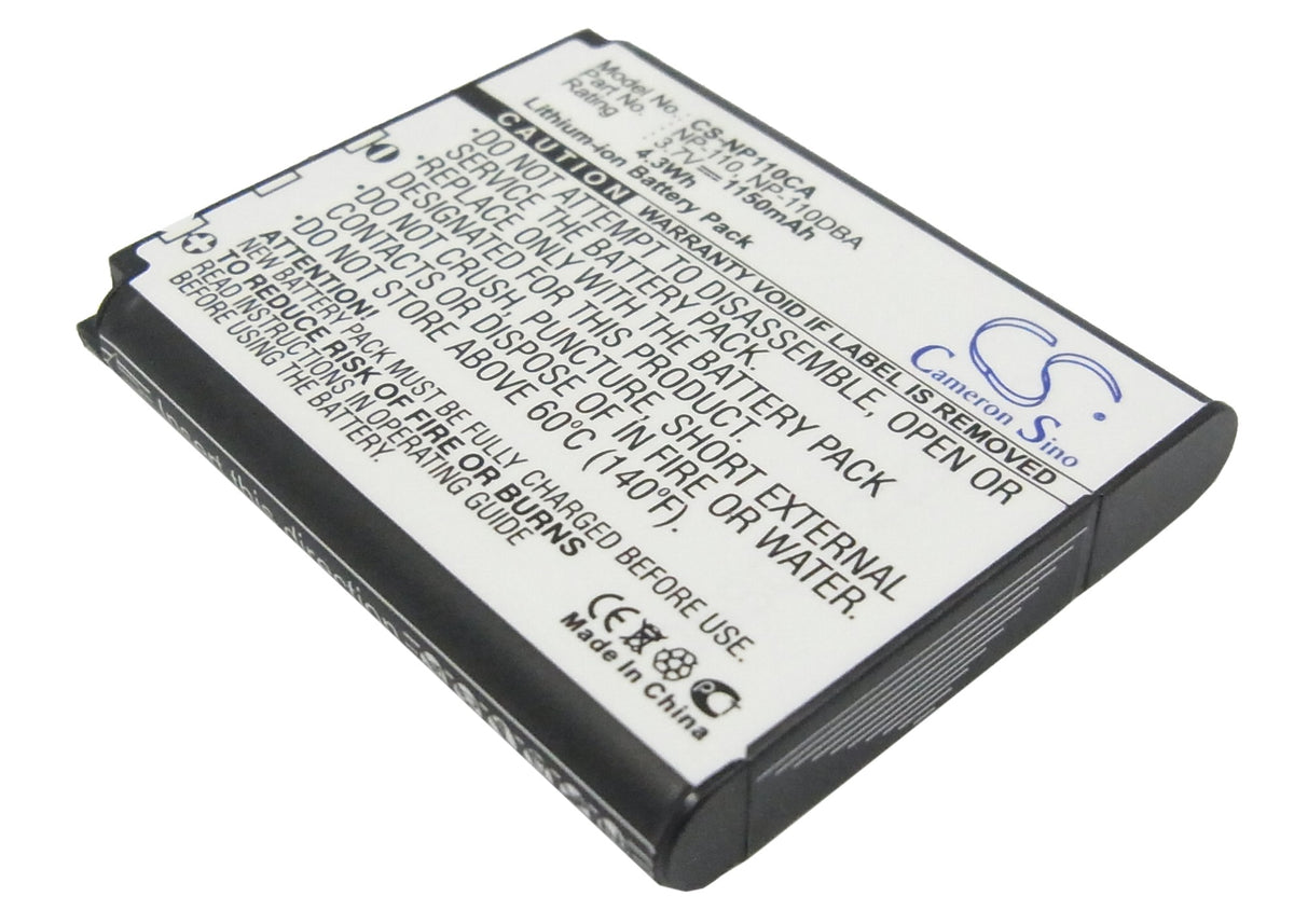 Replacement Battery for Casio Exilim EX-FC200S – Camera – 1150mAh / 3.7V