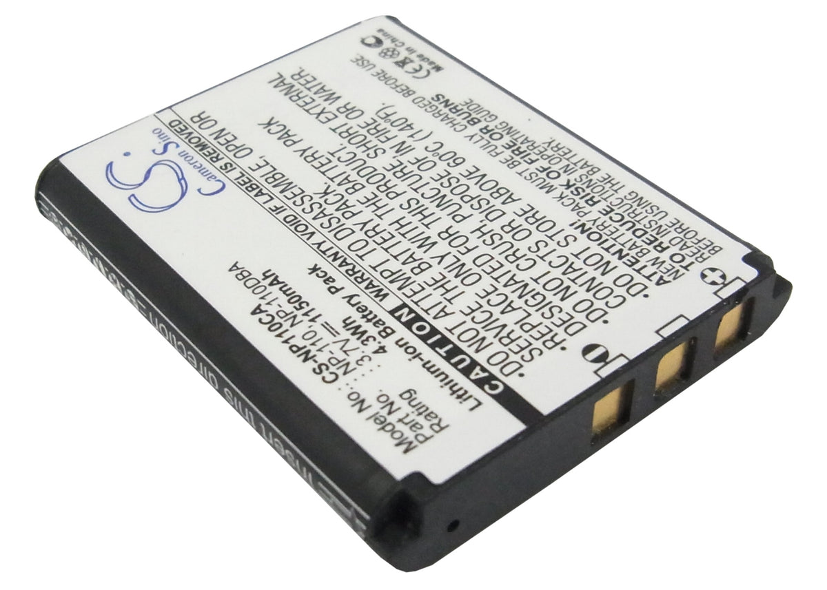Replacement Battery for Casio Exilim EX-FC200S – Camera – 1150mAh / 3.7V