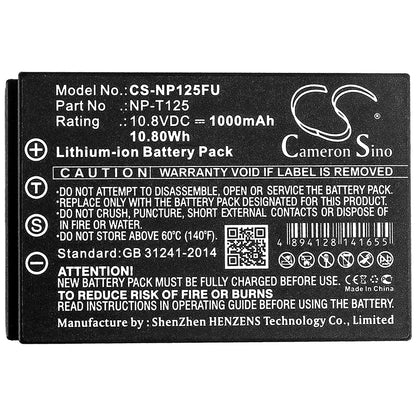 Replacement Battery for Fujifilm  GFX 50S – Camera – 1000mAh / 10.80Wh / 10.8V