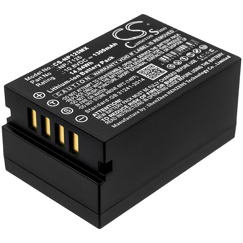 Replacement Battery for Fujifilm  GFX 50S – Camera – 1300mAh / 14.04Wh / 10.8V