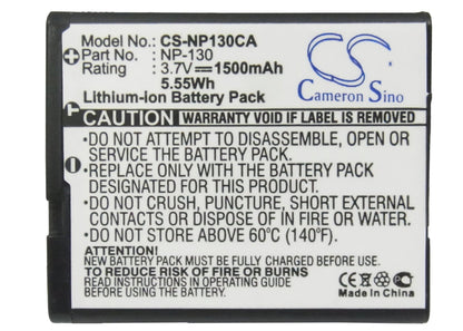 Replacement Battery for Casio  Exilim EX-FC300S – Camera – 1500mAh / 3.7V