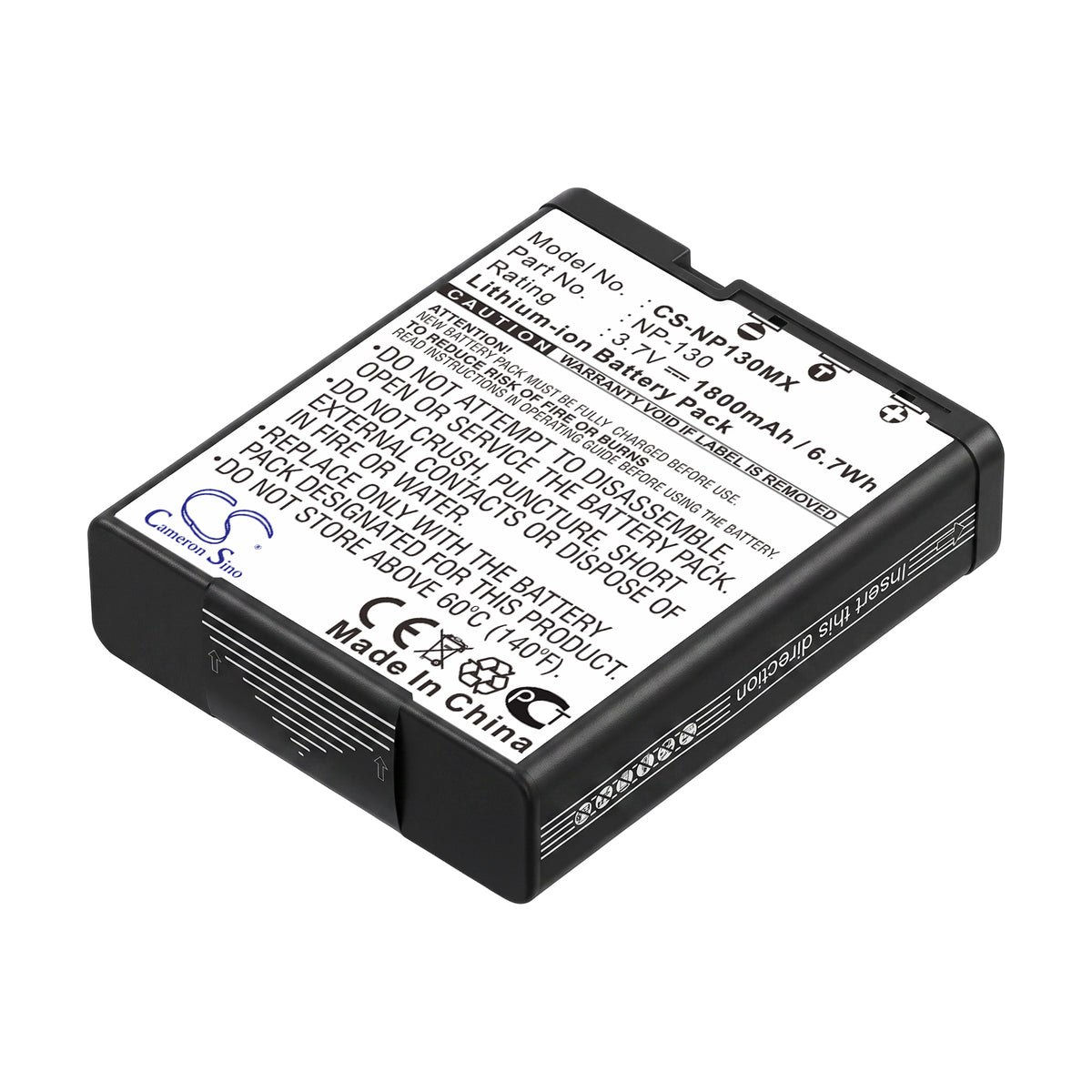 Replacement Battery for Casio Exilim EX-H30 – Camera – 1800mAh / 3.7V