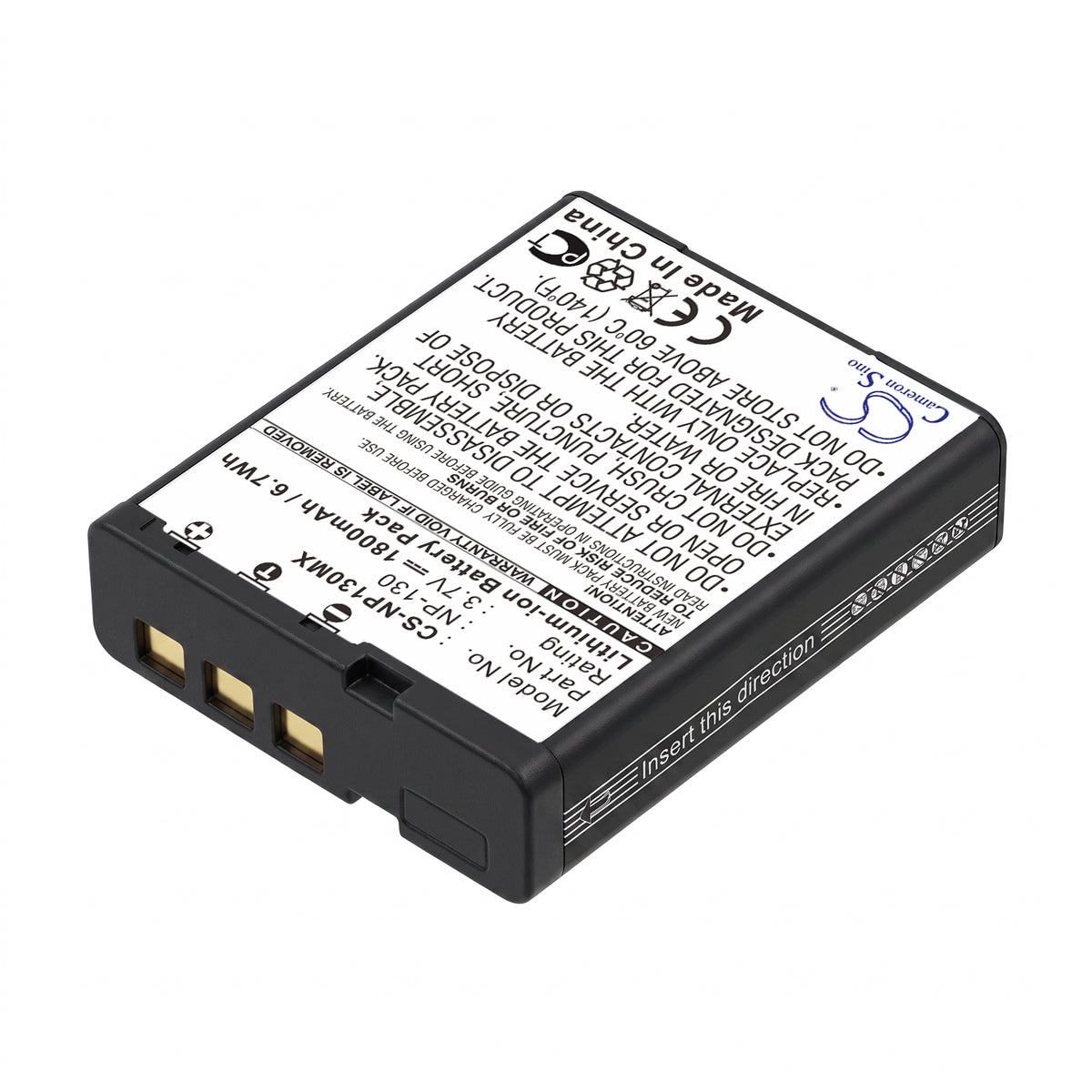 Replacement Battery for Casio Exilim EX-H30 – Camera – 1800mAh / 3.7V