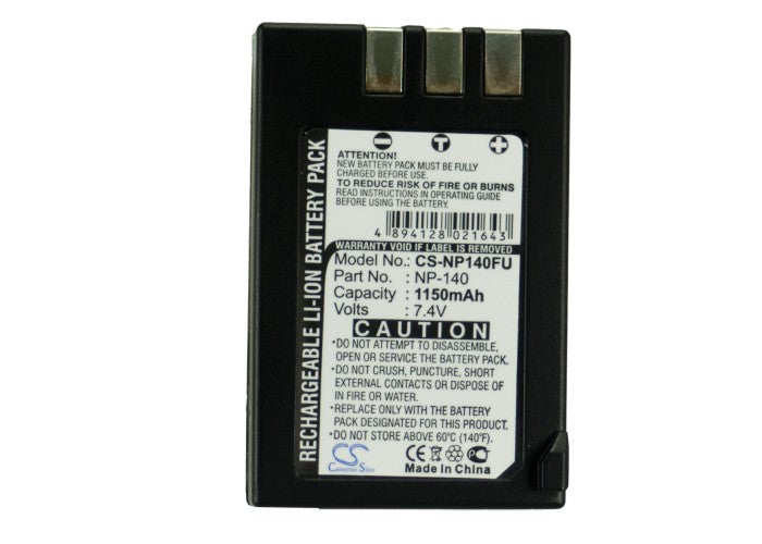Replacement Battery for Fujifilm  FinePix S100FS – Camera – 1150mAh/8.5Wh / 7.4V