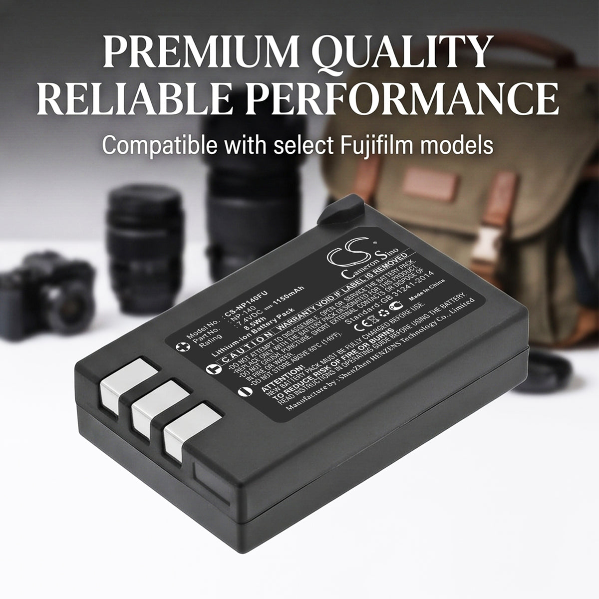Replacement Battery for Fujifilm FinePix S100FS – Camera – 1150mAh / 7.4V