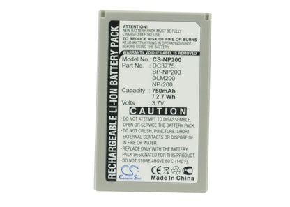 Replacement Battery for Minolta DiMAGE X – Camera – 750mAh / 3.7V