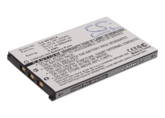 Replacement Battery for Casio  Exilim Card EX-S880 – Camera – 650mAh / 2.41Wh / 3.7V