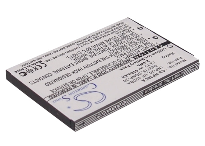 Replacement Battery for Casio  Exilim Card EX-S880 – Camera – 650mAh / 2.41Wh / 3.7V
