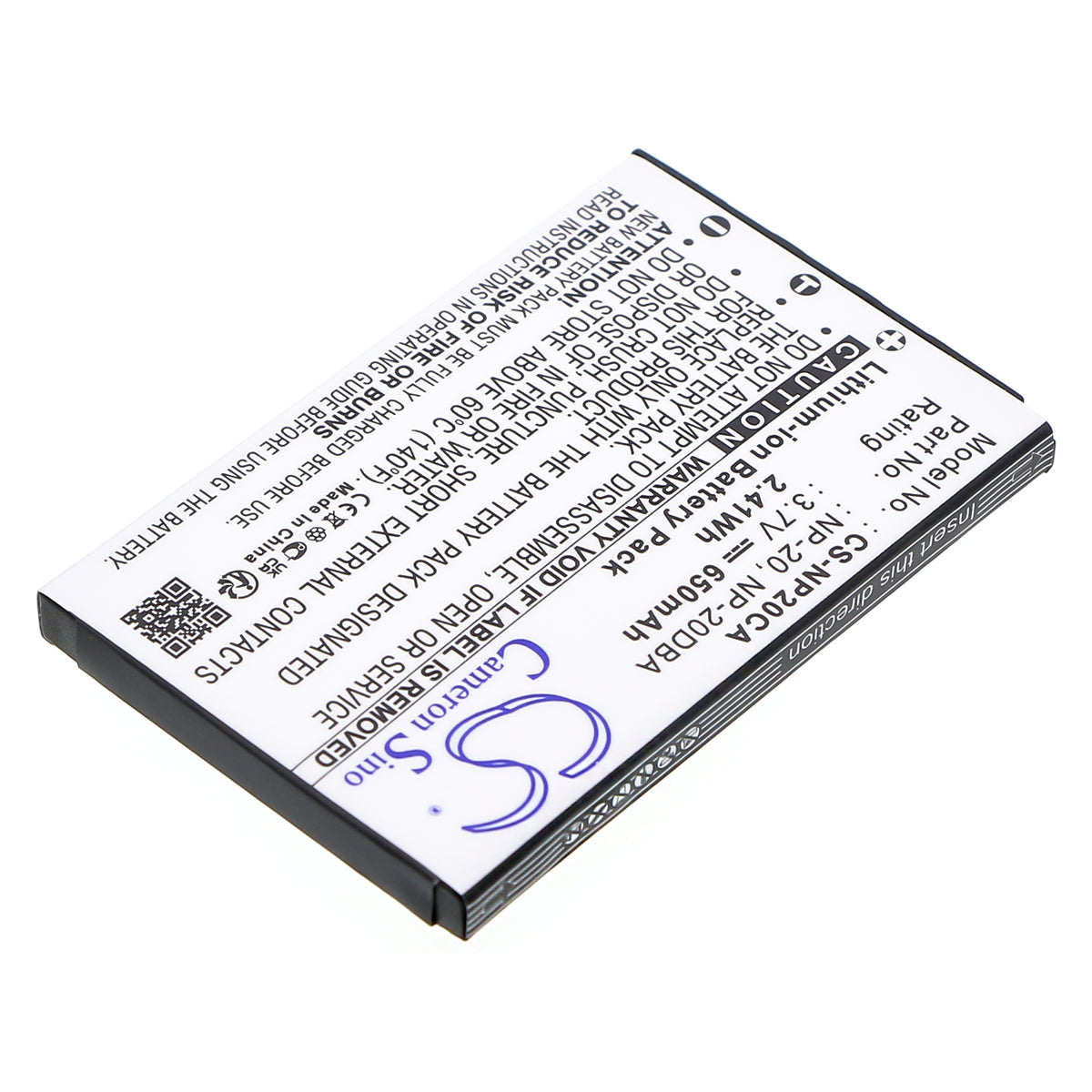 Replacement Battery for Casio Exilim EX-S770SR – Camera – 650mAh / 3.7V
