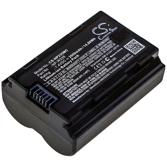 Replacement Battery for Fujifilm  GFX100S – Camera – 2000mAh / 14.80Wh / 7.4V
