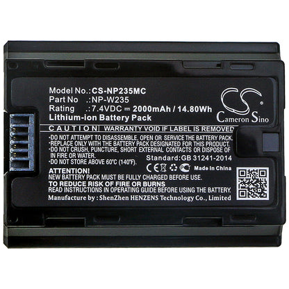 Replacement Battery for Fujifilm X-T4 – Camera – 2000mAh / 7.4V