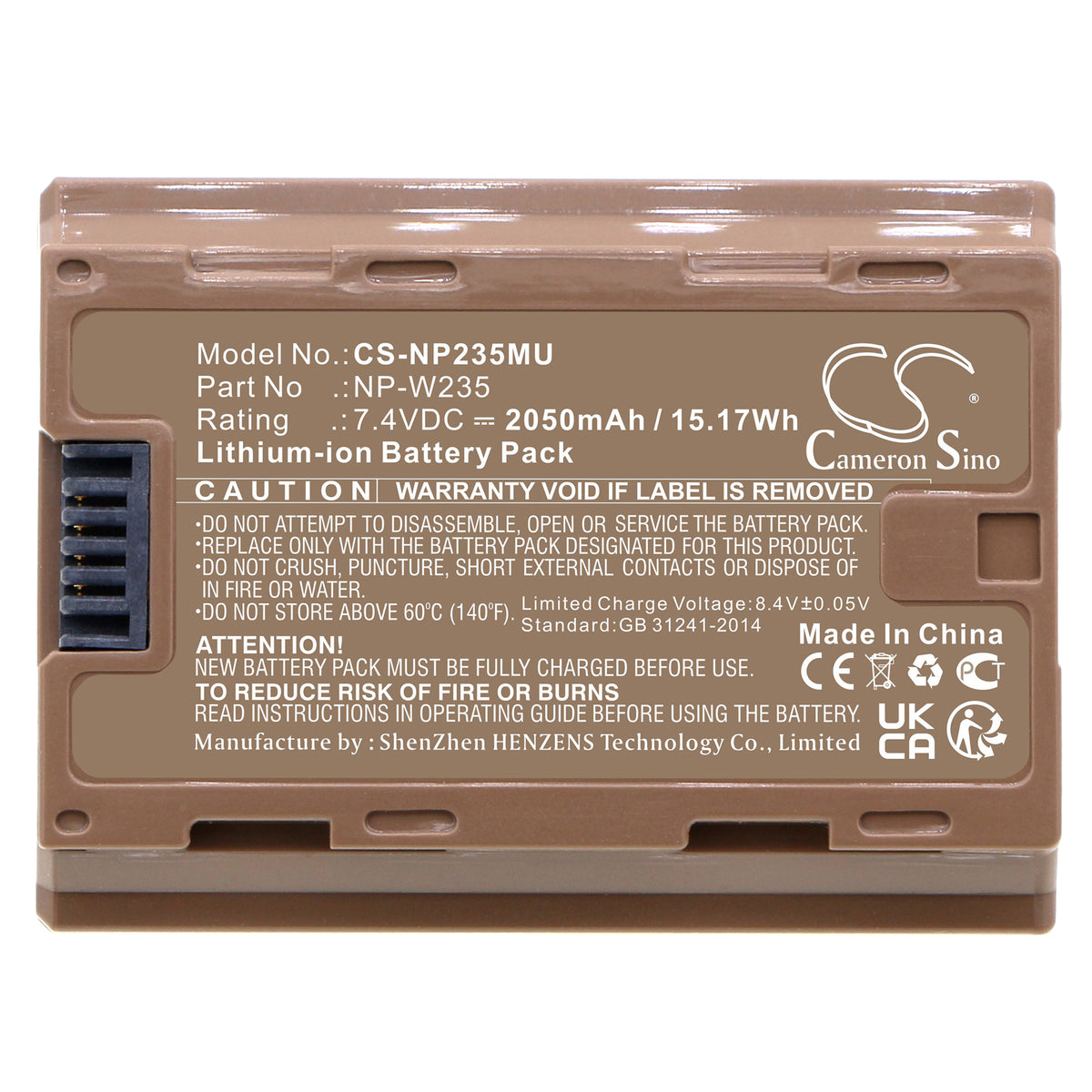 Replacement Battery for Fujifilm X-T4 – Camera – 2050mAh / 7.4V