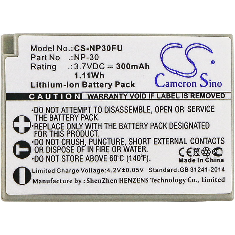 Replacement Battery for Fujifilm  FinePix F440 – Camera – 300mAh / 1.11Wh / 3.7V