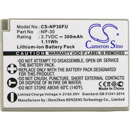 Replacement Battery for Fujifilm  FinePix F440 – Camera – 300mAh / 1.11Wh / 3.7V