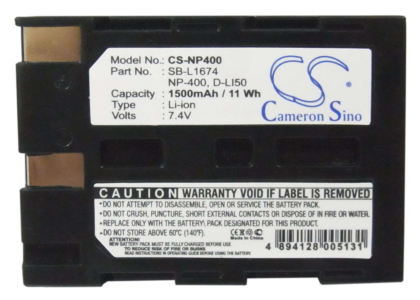 Replacement Battery for MINOLTA  Minolta A SWEET Digital – Camera – 1500mAh / 11.10Wh / 7.4V