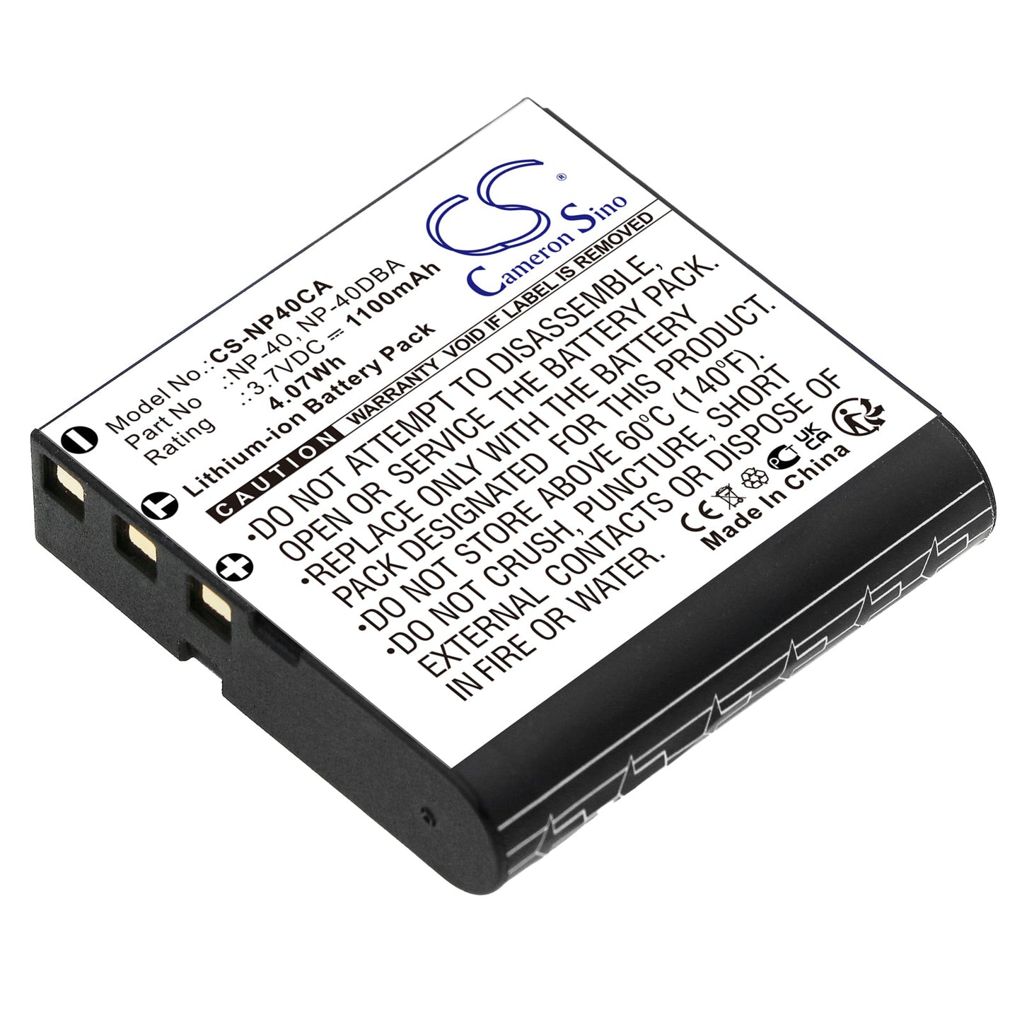 Replacement Battery for Bell & Howell  DNV900HD – Camera – 1100mAh / 4.07Wh / 3.7V