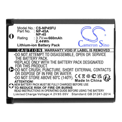 Replacement Battery for Praktica  Luxmedia 12-Z4 – Camera – 660mAh / 2.44Wh / 3.7V