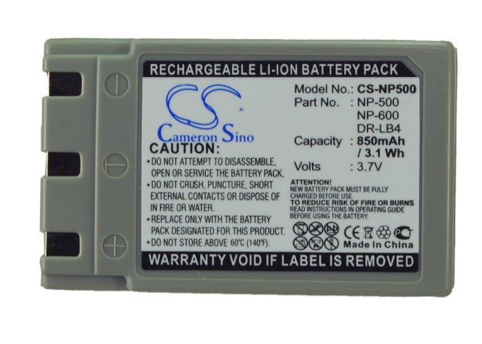 Replacement Battery for KONICA  Revio KD-310 – Camera – 850mAh / 3.15Wh / 3.7V