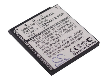 Replacement Battery for Casio  Exilim EX-FS10 – Camera – 720mAh / 2.66Wh / 3.7V