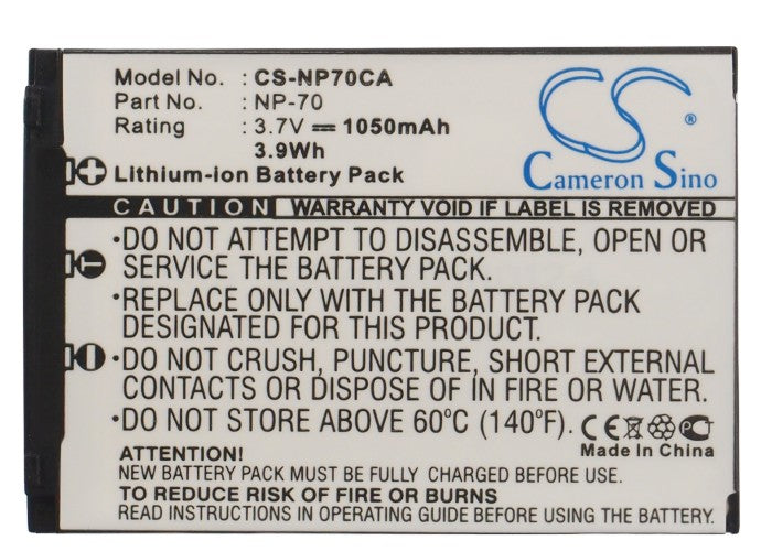 Replacement Battery for Casio Exilim Zoom EX-Z250BE – Camera – 1050mAh / 3.7V - image 5