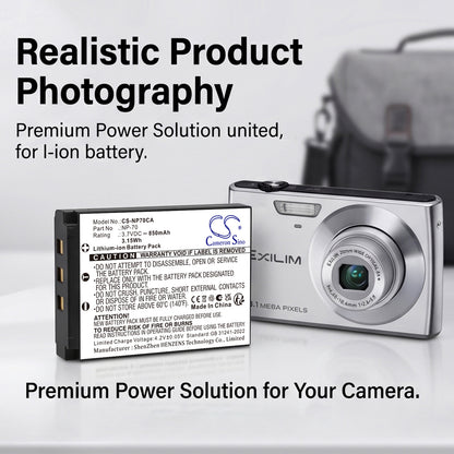 Replacement Battery for Casio Exilim Zoom EX-Z250BE – Camera – 1050mAh / 3.7V