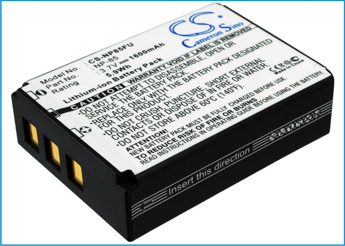 Replacement Battery for Fujifilm  Finepix F305 – Camera – 1600mAh / 5.92Wh / 3.7V