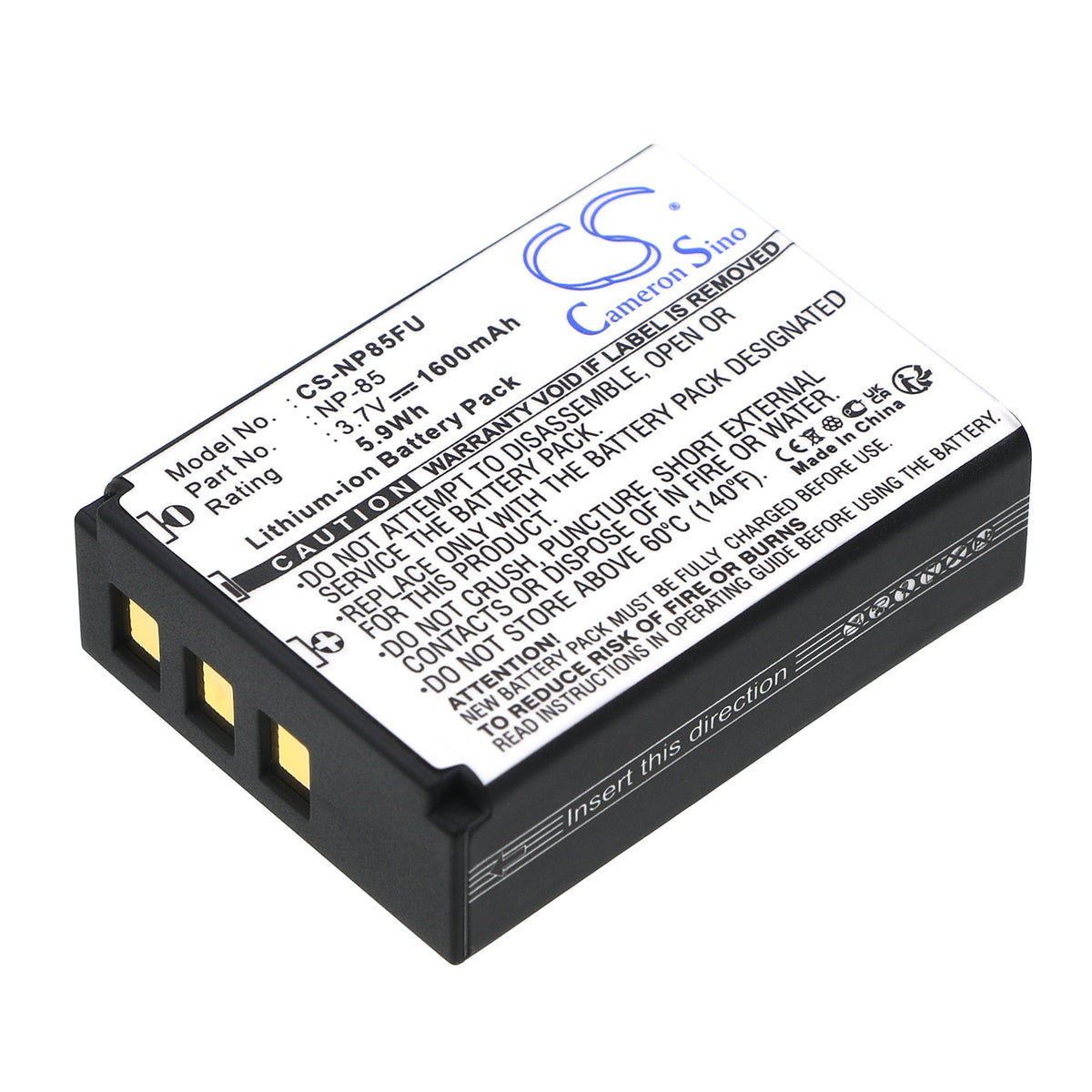 Replacement Battery for Fujifilm Finepix F305 – Camera – 1600mAh / 3.7V
